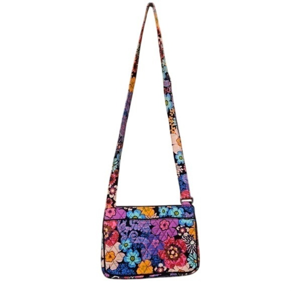 Vera Bradley Vines Floral Quilted Cotton Crossbody Bag Organizer Purse Colorful‎